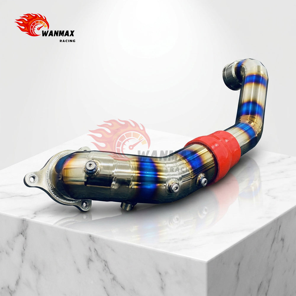 GR2 Titanium Turbo Charge Pipe with Methanol Ports for BMW B48 2.0T and Toyota GR Supra A90