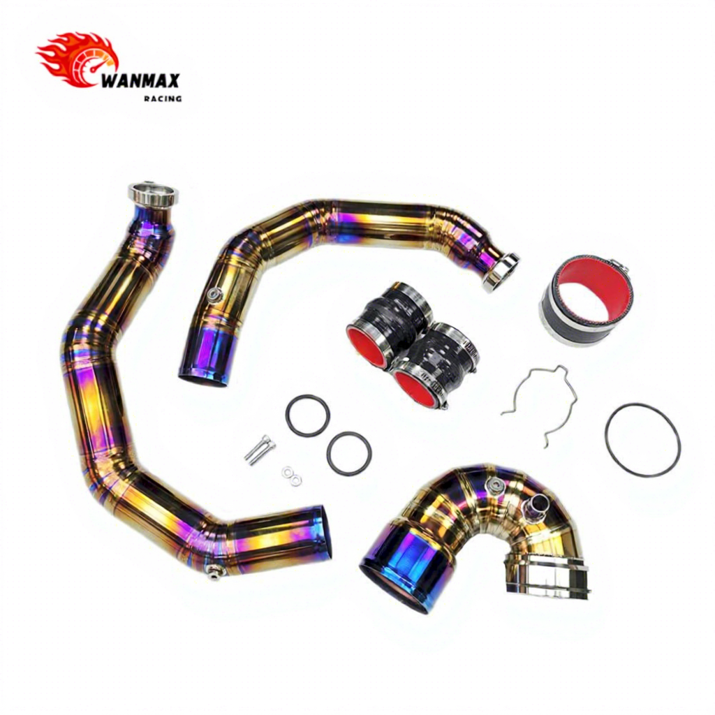 Premium Titanium Charge Pipe and J-Pipe Kit for BMW F80 M3 F82 M4 F87 M2c S55 3.0T Twin Turbo