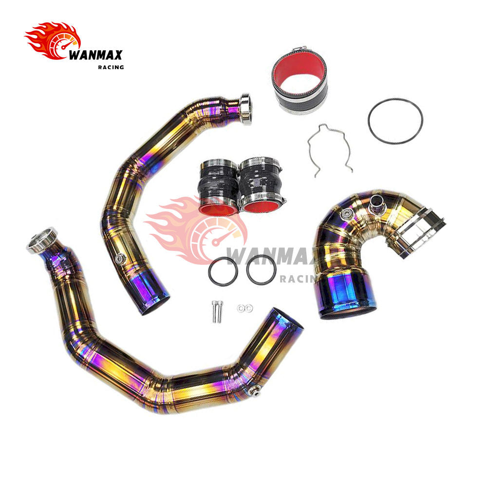 Premium Titanium Charge Pipe and J-Pipe Kit for BMW F80 M3 F82 M4 F87 M2c S55 3.0T Twin Turbo