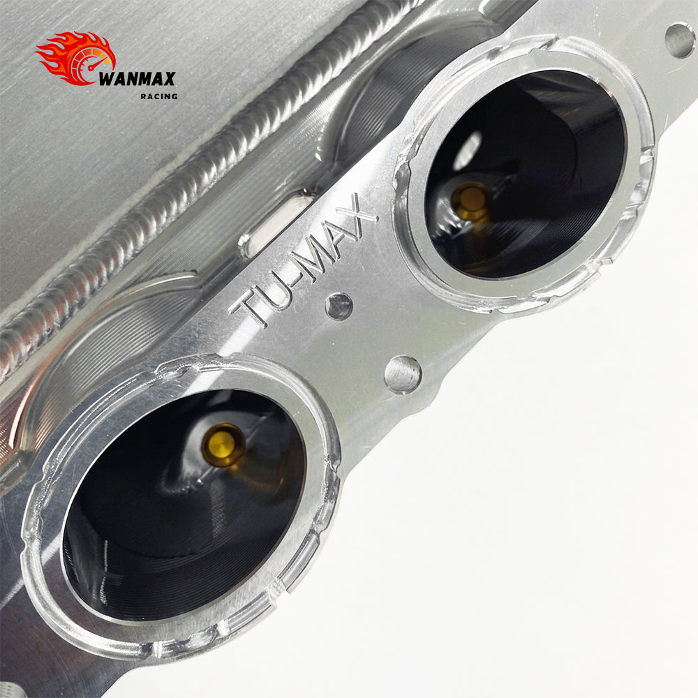 124.35mm Ultra-Thick Single-Pass Core B58TU Max Intake Manifold Charge Air Cooler with Billet Fuel Rail For BMW G20 M340i Toyota Supra A90 A91