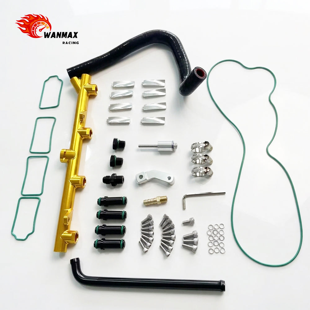 Split CNC Billet Aluminum Intake Manifold With MPI Fuel Rail Kit For MQB EA888 Gen3 EVO4 2.0T TSI/TFSI