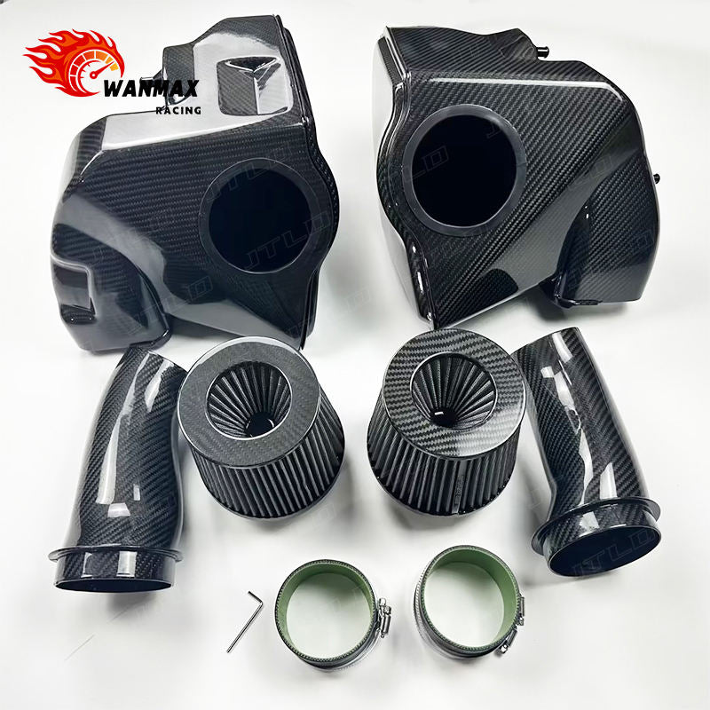 High Performance Gloss Carbon Fiber Cold Air Intake System for BMW M5 F90 S63 4.4T Racing Air Intake Kit