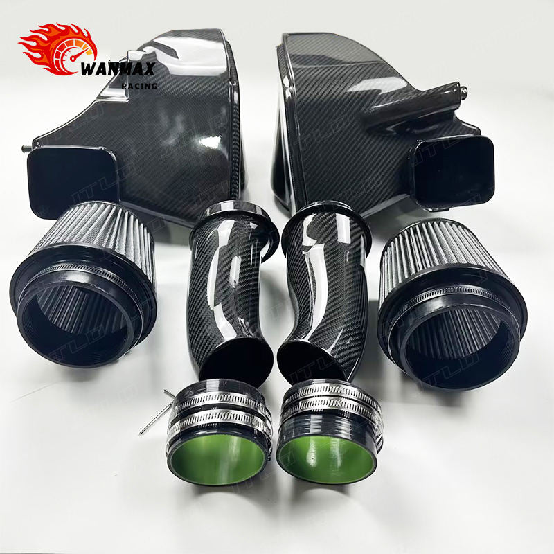 High Performance Gloss Carbon Fiber Cold Air Intake System for BMW M5 F90 S63 4.4T Racing Air Intake Kit