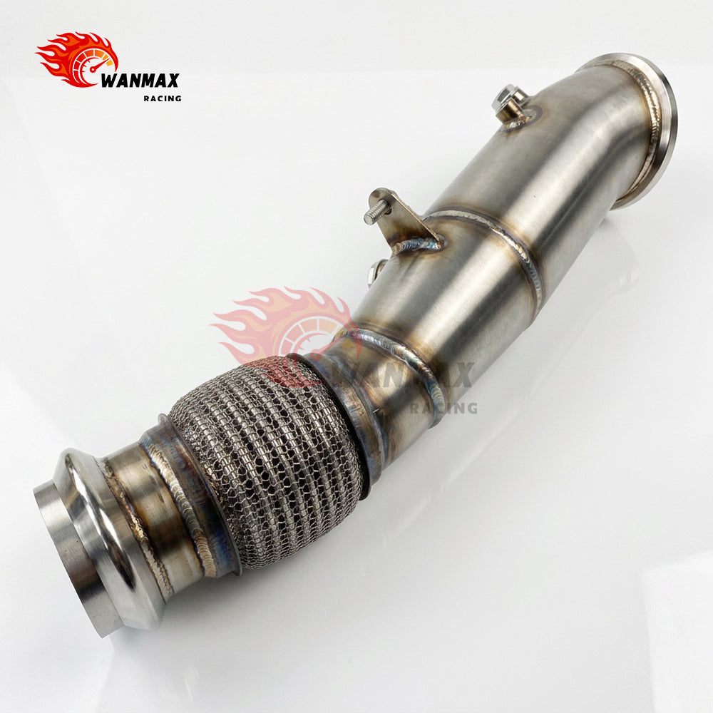 High Flow Racing Downpipe with 1/8 NPT EGT Bung for BMW B46 G20 G30 F32 230i 330i 430i Performance Upgrade