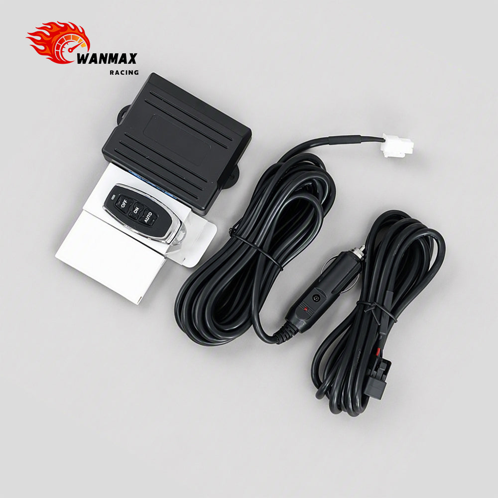 Universal 12V Electric Exhaust Valve Controller Kit With Auto Off On Switch Remote Control Box Wiring Harness