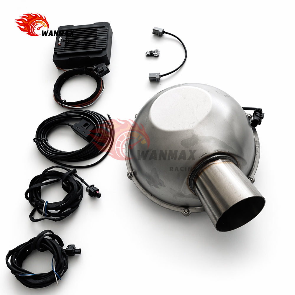 AlphaX Universal Electronic Active Exhaust Sound Booster Kit with Bluetooth App Control and Smart OBD Box