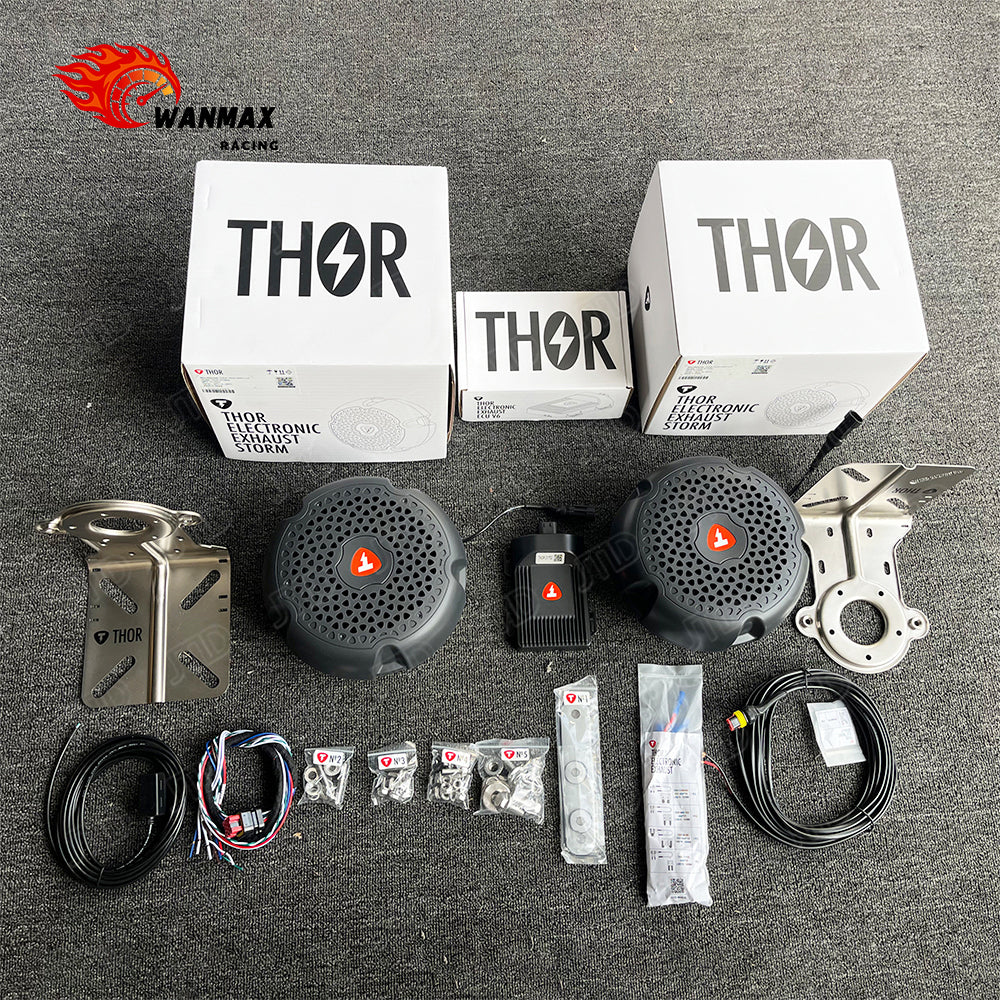 ECO Performance THOR Electronic Exhaust Sound System Dual Storm Speakers with Bass Module Universal Active Sound Booster Simulator for Tesla EV Gas Cars