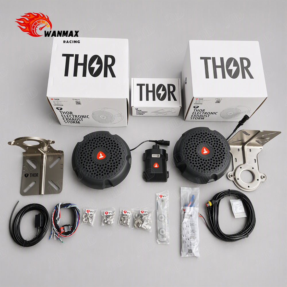 ECO Performance THOR Electronic Exhaust Sound System Dual Storm Speakers with Bass Module Universal Active Sound Booster Simulator for Tesla EV Gas Cars