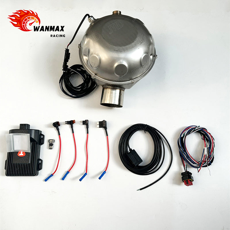 Universal Car Stainless Steel Electronic Active Exhaust Sound Booster Kit with App Control & 30+ Sound Options