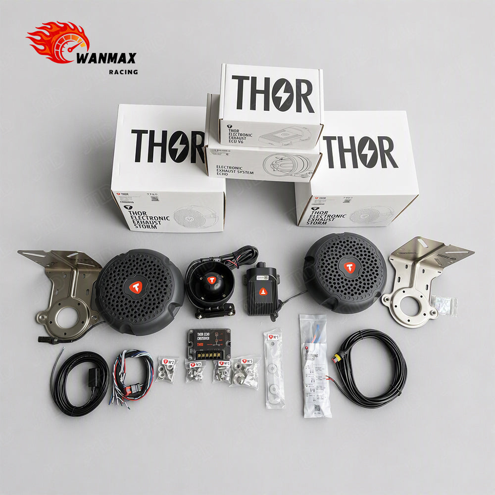THOR Performance Sound Booster Kit Dual Exhaust Simulator Speakers with ECHO High Frequency Tone Generator Full Retrofit Set for BMW Tesla Audi