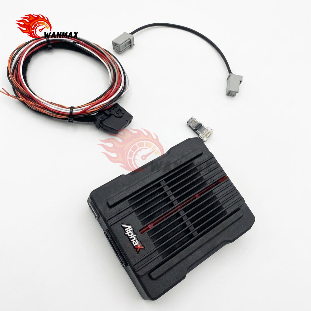 Universal AlphaX Electronic Active Exhaust Sound Booster Controller Module Kit with Bluetooth App Tuning