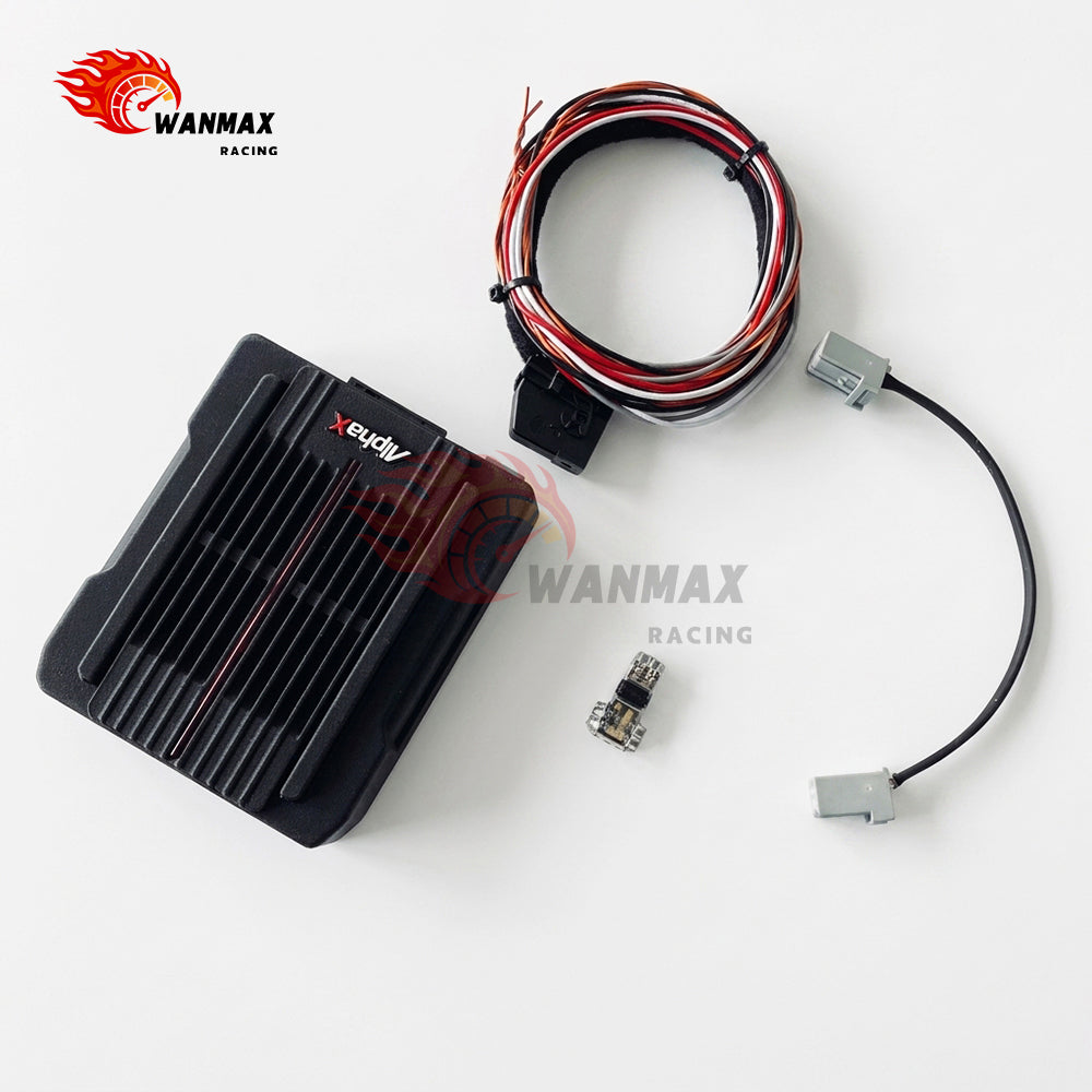 Universal AlphaX Electronic Active Exhaust Sound Booster Controller Module Kit with Bluetooth App Tuning