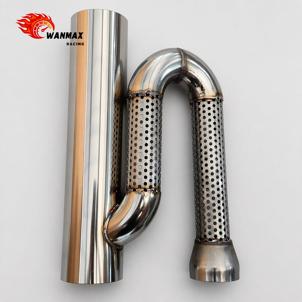 3inch Universal Valved Exhaust Muffler Perforated Internal Structure Stainless Steel Baffled Muffler with Controller Kit