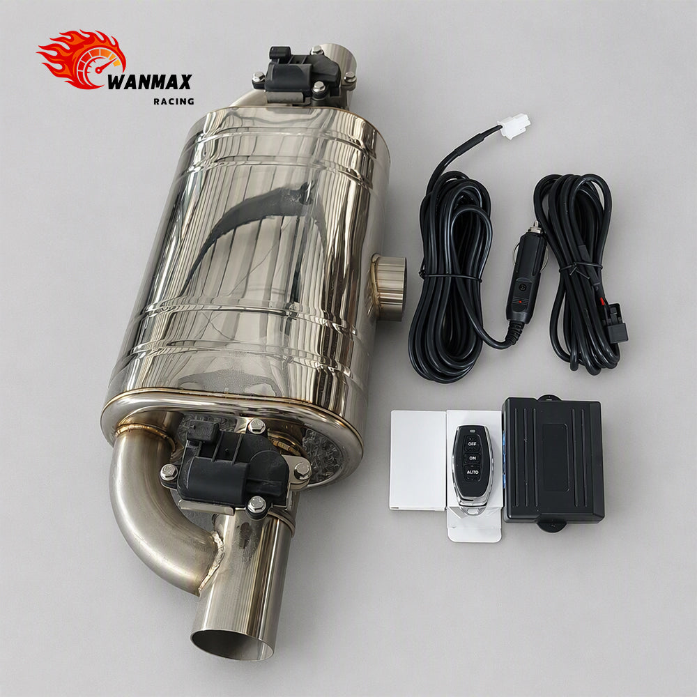 2inch Universal Dual Electric Exhaust Valve Muffler SS304 SS201 With Auto Switch Remote Control