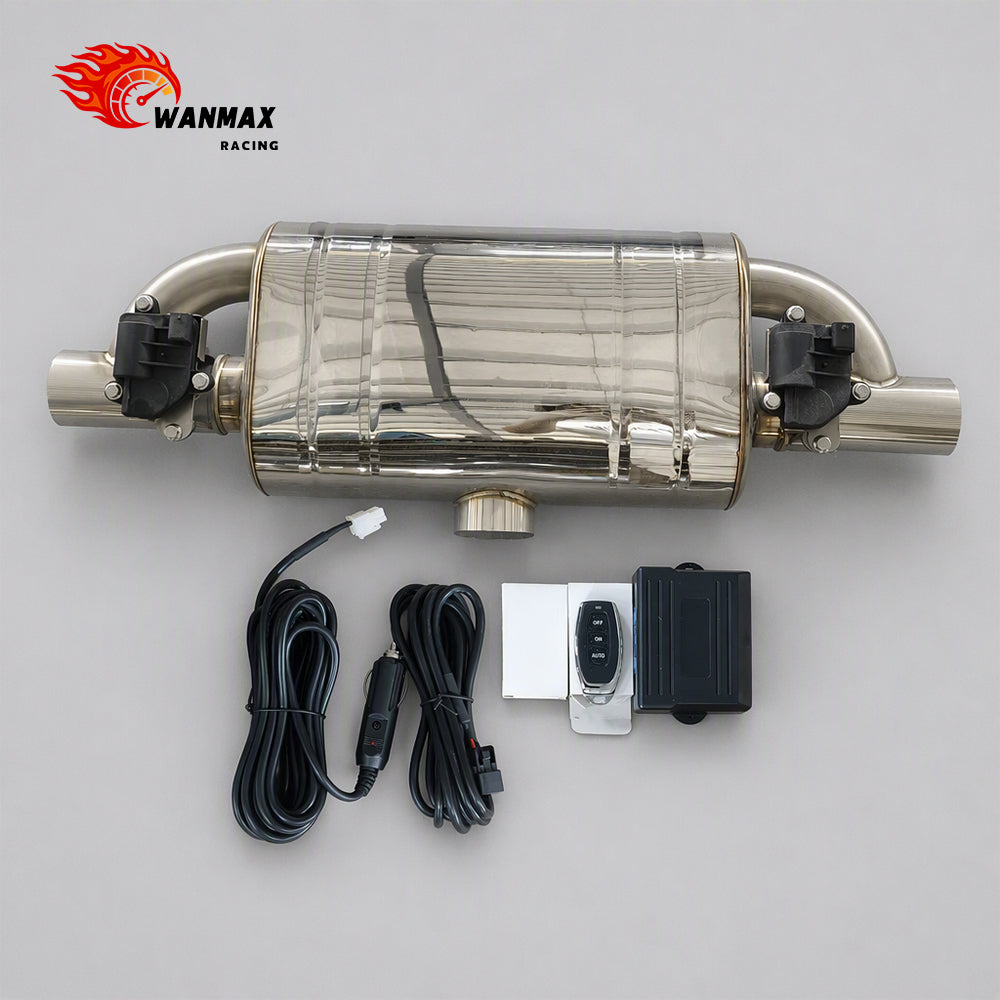 2inch Universal Dual Electric Exhaust Valve Muffler SS304 SS201 With Auto Switch Remote Control
