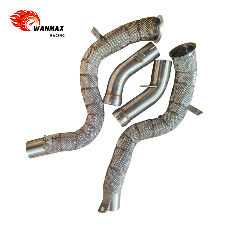 Heat-Wrapped Catless Downpipes for Mercedes-AMG GLC63 GLC63 S W253 4.0L