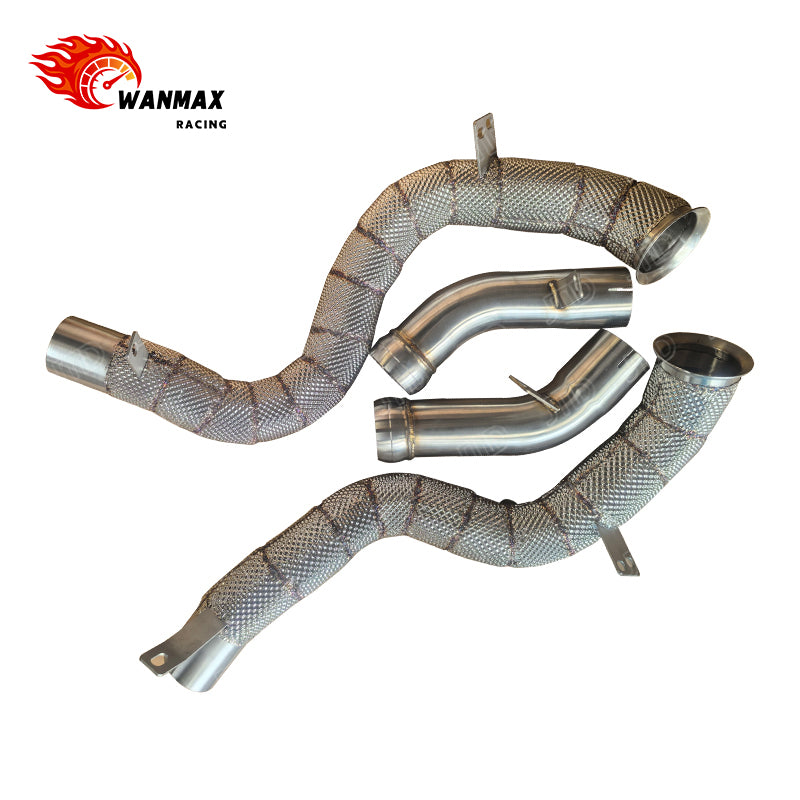 Heat-Wrapped Catless Downpipes for Mercedes-AMG GLC63 GLC63 S W253 4.0L