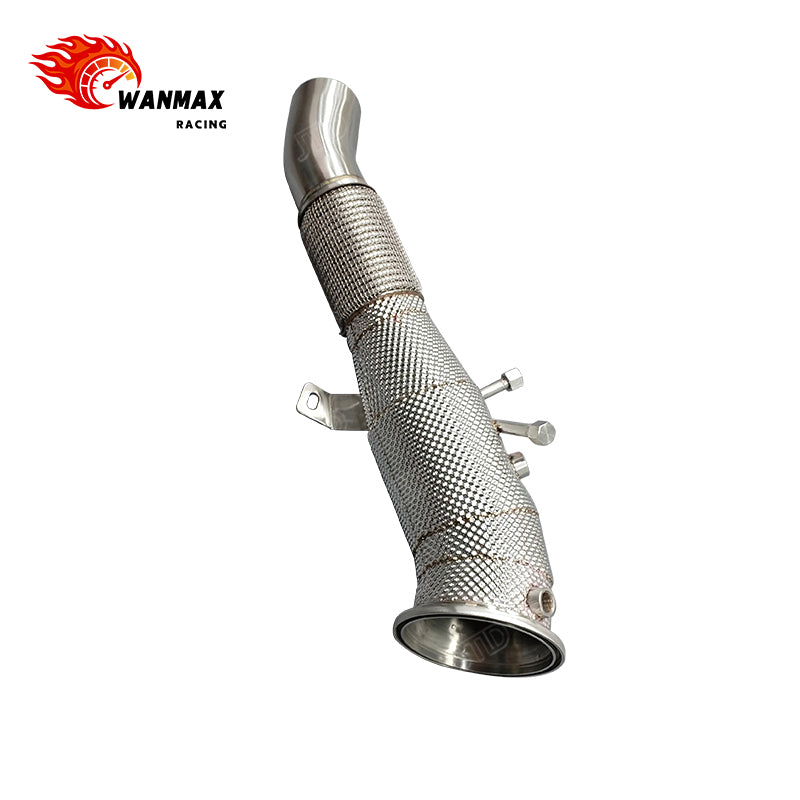 New Style 304 Stainless Steel Exhaust Downpipe with Heat Shield for For BMW G05 G06 G07 X5 X6 X7 B58 3.0T