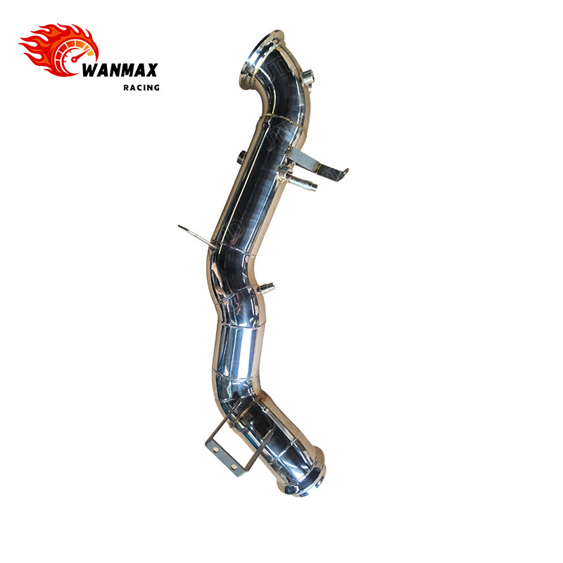 Mirror-Polished Catless Downpipe for Mercedes-AMG C63 S E Performance W206 M139 2.0T