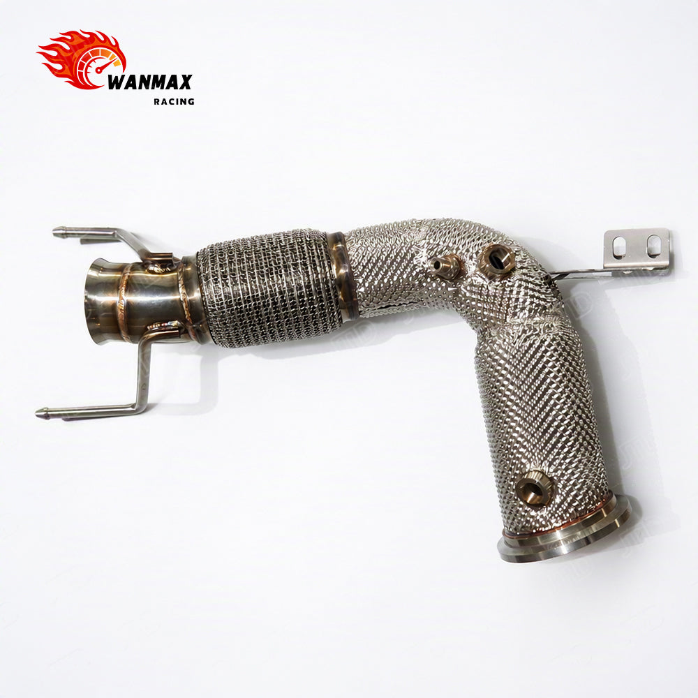 Premium Stainless Steel Downpipe with Heat Shield for BMW 118i F40 M Sport B38 1.5T Straight Through Exhaust Front Pipe