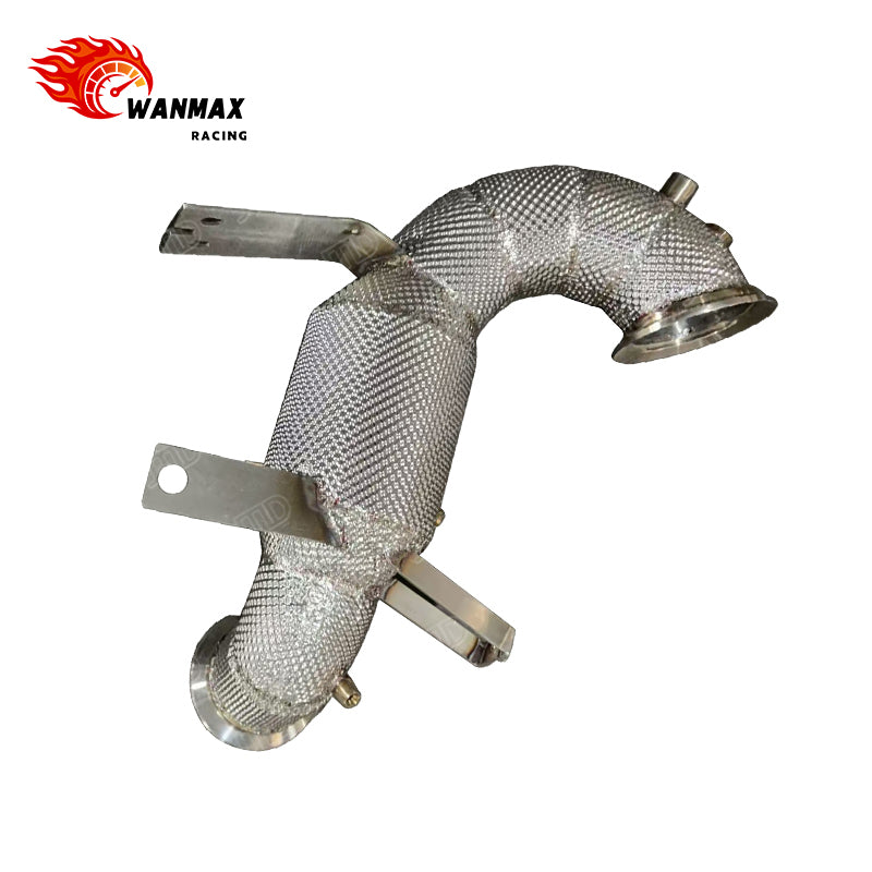Catalyst-Equipped T304 Stainless Steel Downpipe with Heat Shield for Mercedes-AMG A45/CLA45/GLA45 M139 2.0T