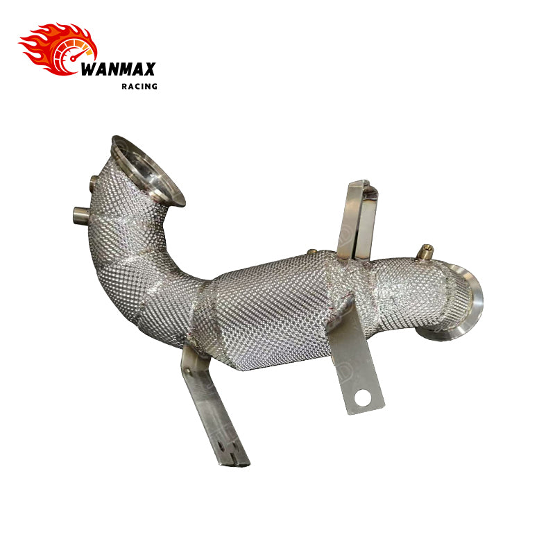 Catalyst-Equipped T304 Stainless Steel Downpipe with Heat Shield for Mercedes-AMG A45/CLA45/GLA45 M139 2.0T