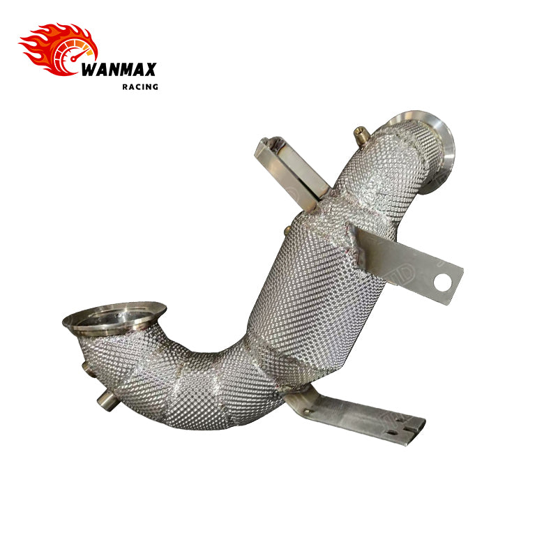 Catalyst-Equipped T304 Stainless Steel Downpipe with Heat Shield for Mercedes-AMG A45/CLA45/GLA45 M139 2.0T