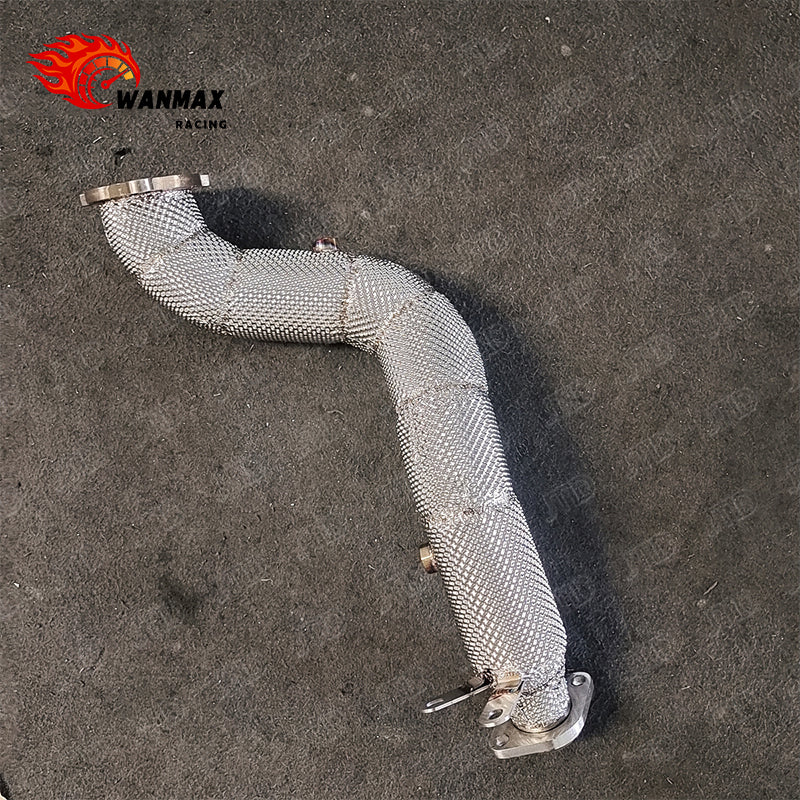 T304 Stainless Steel Performance Downpipe with Heat Shield for Mercedes C200/C250 W204 and SLC300 M271/M274