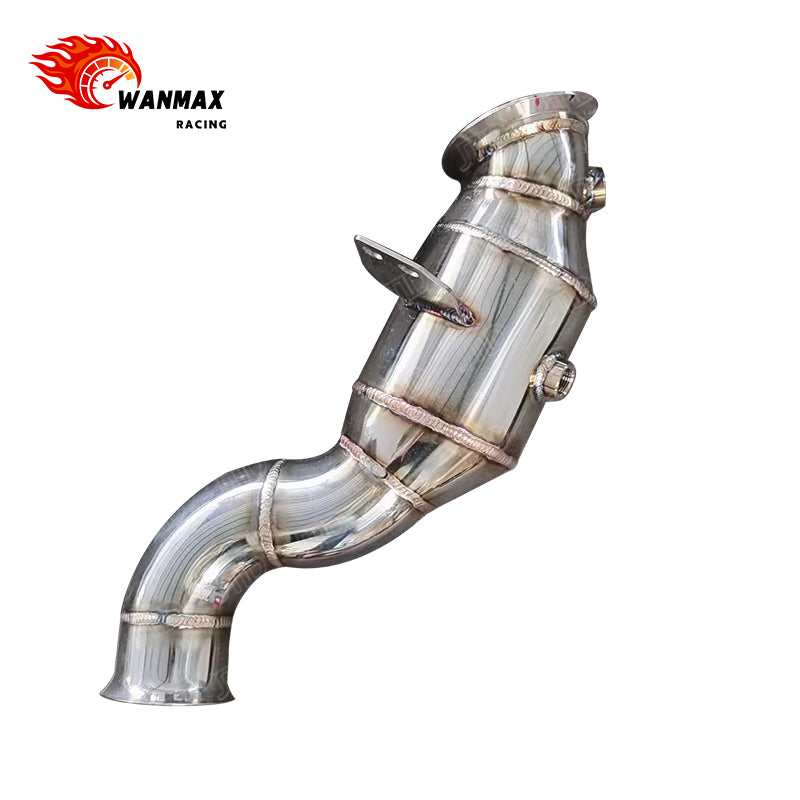 Polished T304 Performance Downpipe for Mercedes-Benz E200 E250 E300 W213 M274 2.0T