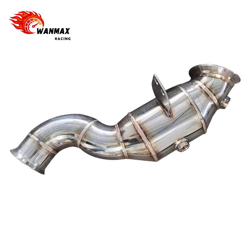 Polished T304 Performance Downpipe for Mercedes-Benz E200 E250 E300 W213 M274 2.0T