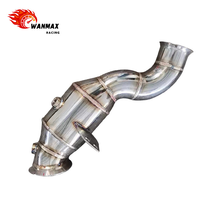 Polished T304 Performance Downpipe for Mercedes-Benz E200 E250 E300 W213 M274 2.0T