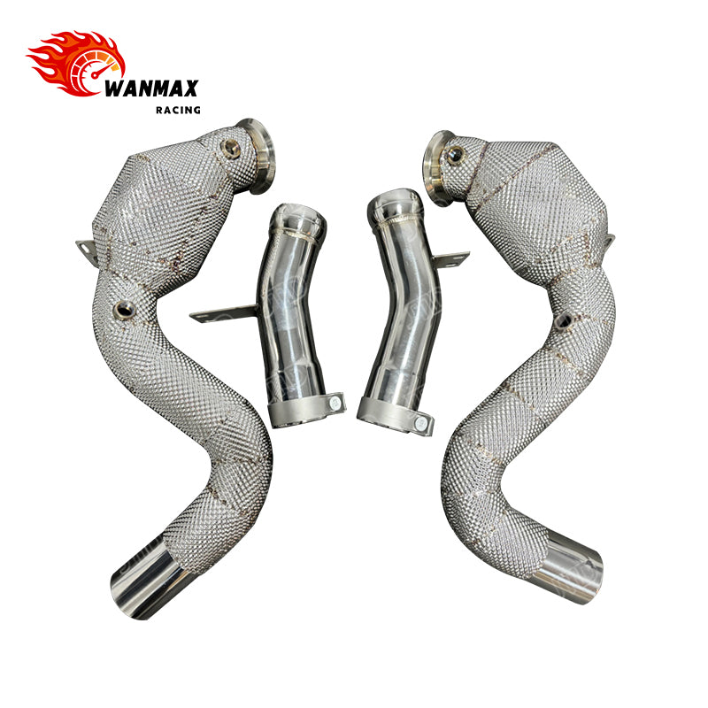 Heat-Shielded Catless Downpipes for Mercedes-Benz S63 AMG W222 4.0T