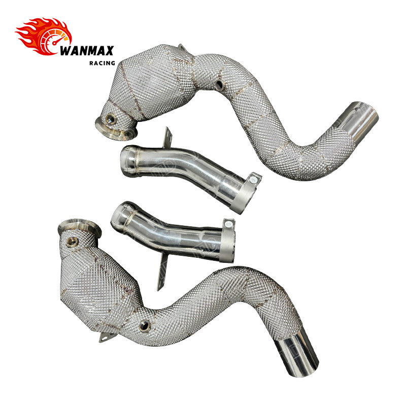 Heat-Shielded Catless Downpipes for Mercedes-Benz S63 AMG W222 4.0T