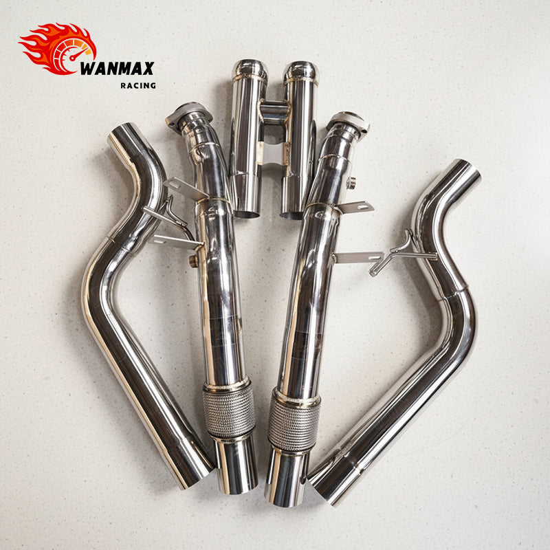 T304 Stainless Steel Performance Downpipe Pair for Mercedes-AMG S63 W222/C217 M157 5.5L V8