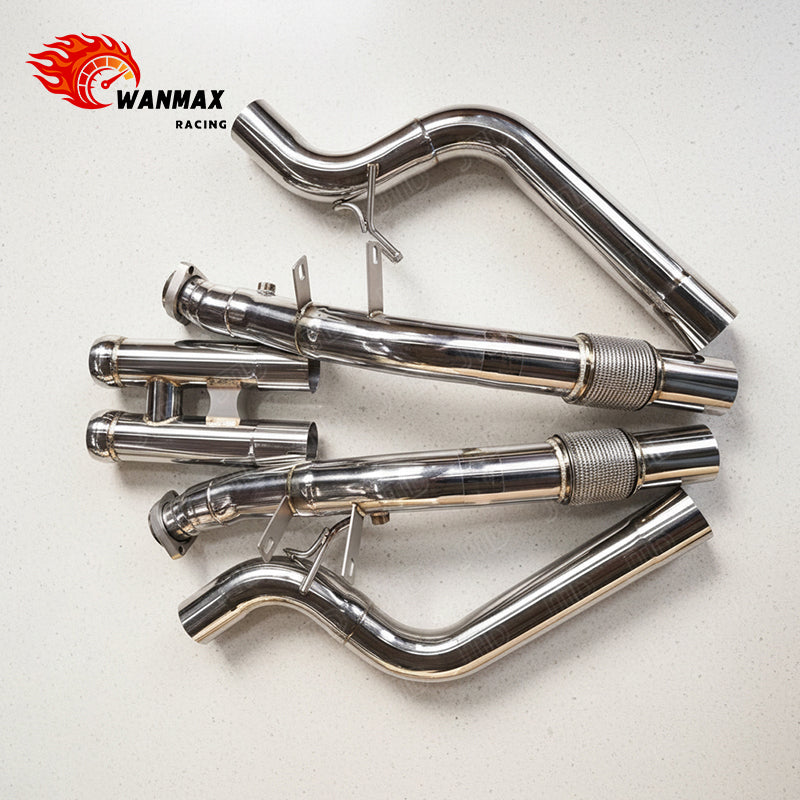 T304 Stainless Steel Performance Downpipe Pair for Mercedes-AMG S63 W222/C217 M157 5.5L V8