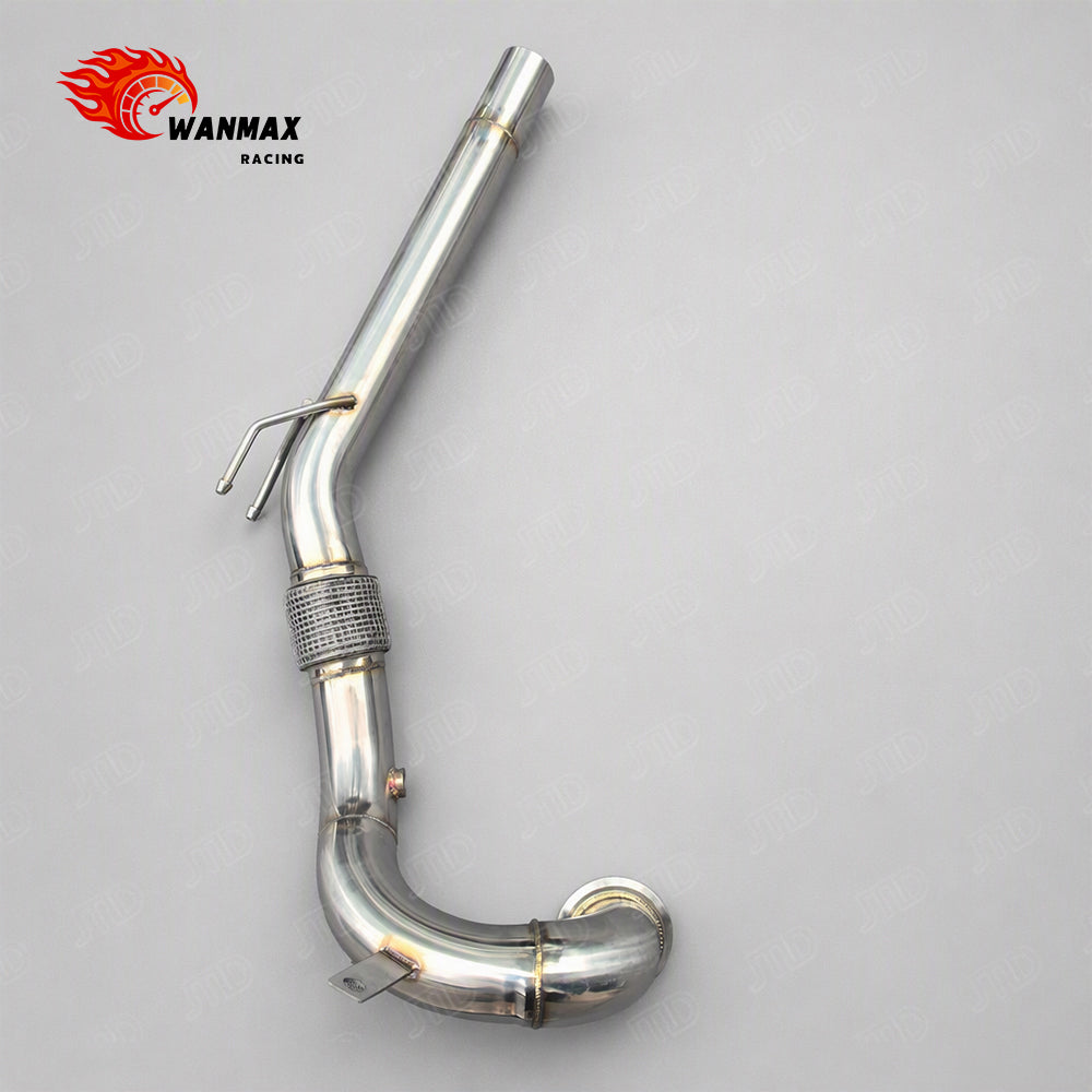 High Flow Exhaust Downpipe for Volkswagen Golf MK8 GTI 2.0 TSI EA888 Gen4 Stainless Steel Front Pipe