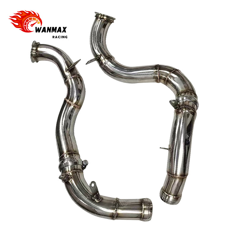 Mirror-Polished Downpipe Pair for Mercedes-AMG E63 W213 GLC63 S M177 4.0T