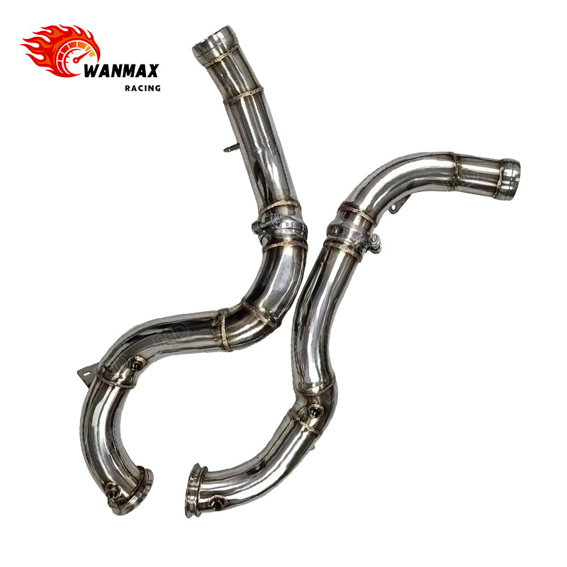 Mirror-Polished Downpipe Pair for Mercedes-AMG E63 W213 GLC63 S M177 4.0T