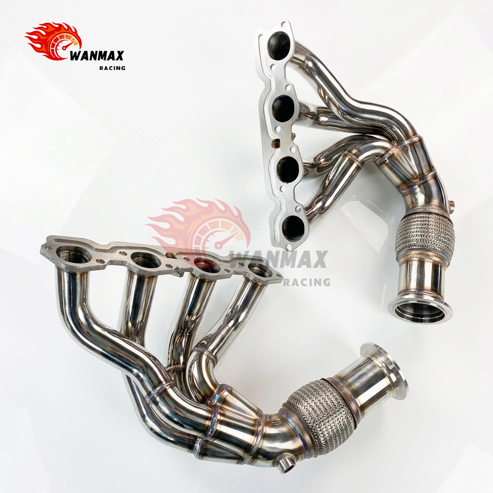 High Flow T304 4‑to‑1 Long Tube Exhaust Manifold Headers For Ferrari 458 Italia / Spider / Speciale 2010‑2015 4.5L V8
