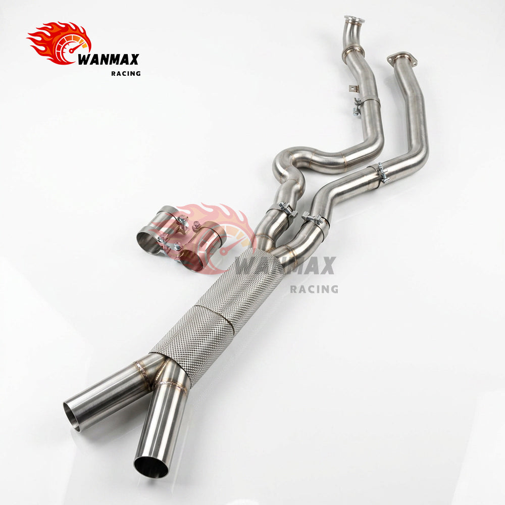 New Arrival Performance Exhaust Dual Mid Pipe Kit With Heat Shield for BMW G80 M3 S58 3.0L Turbo Racing Exhaust System