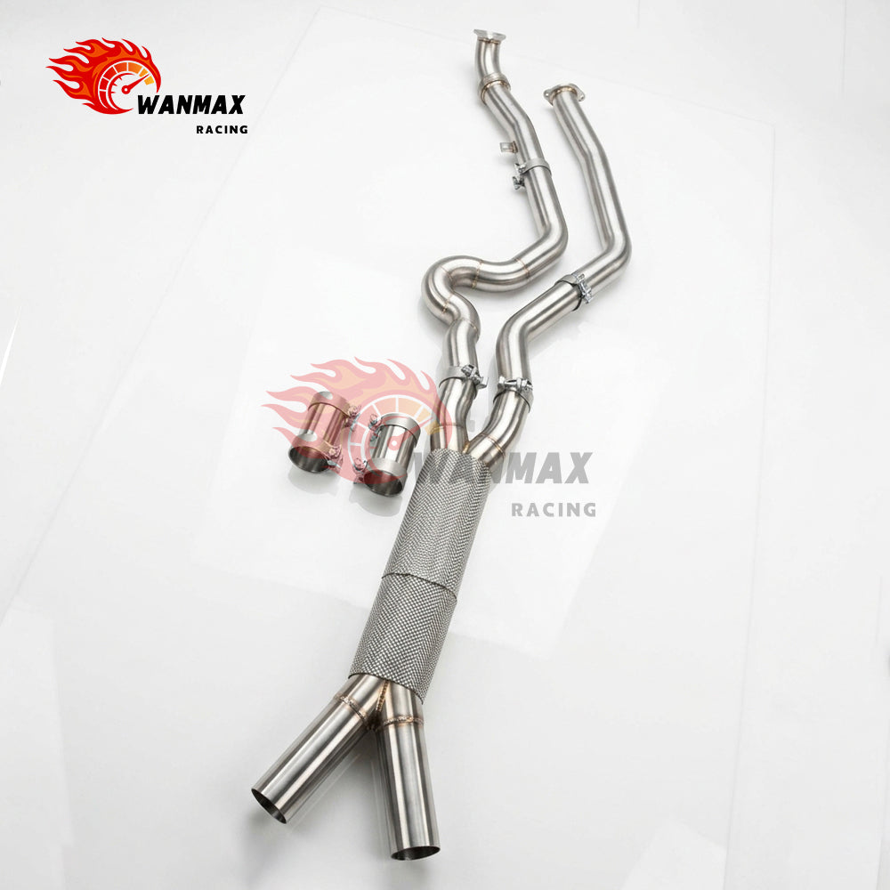 New Arrival Performance Exhaust Dual Mid Pipe Kit With Heat Shield for BMW G80 M3 S58 3.0L Turbo Racing Exhaust System