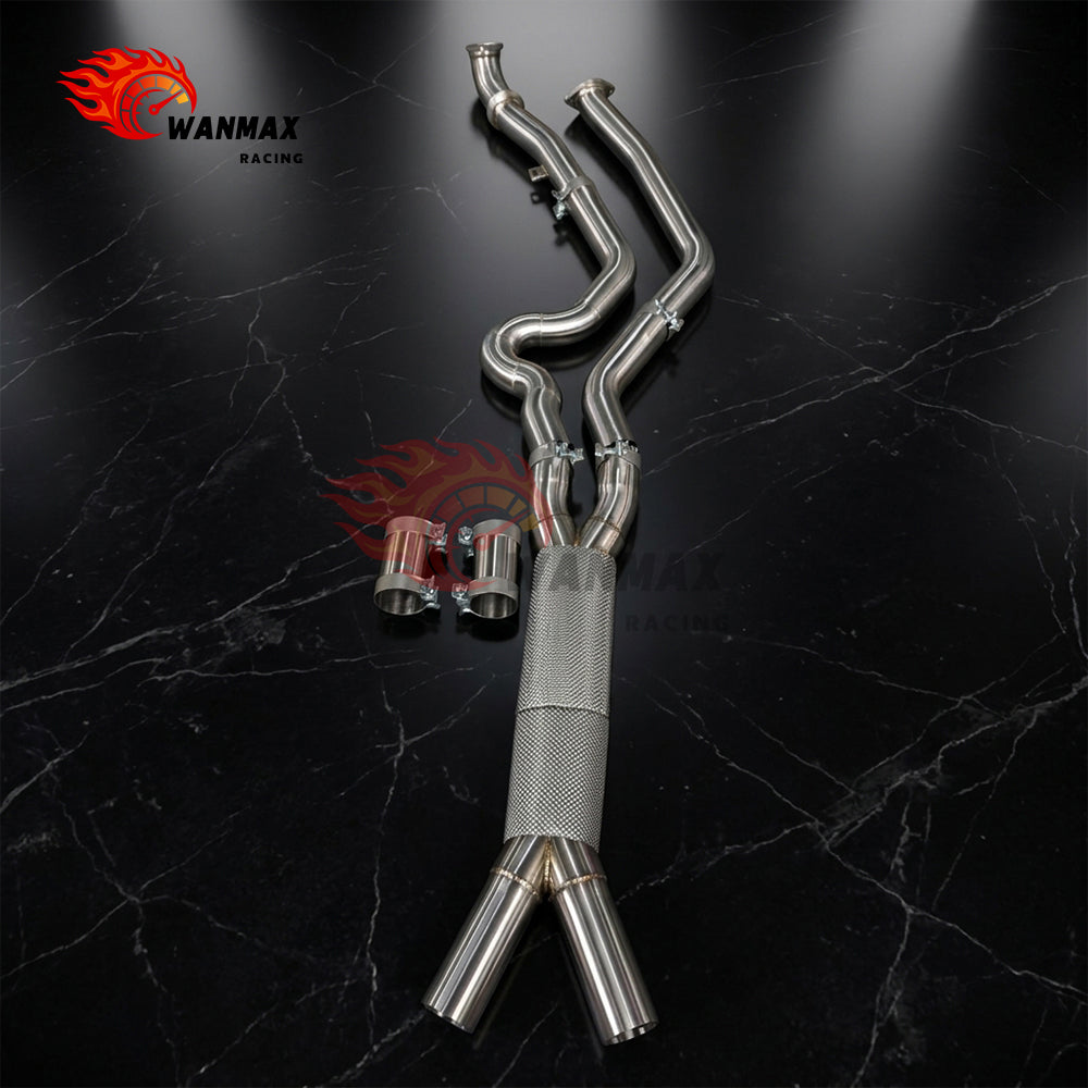 New Arrival Performance Exhaust Dual Mid Pipe Kit With Heat Shield for BMW G80 M3 S58 3.0L Turbo Racing Exhaust System