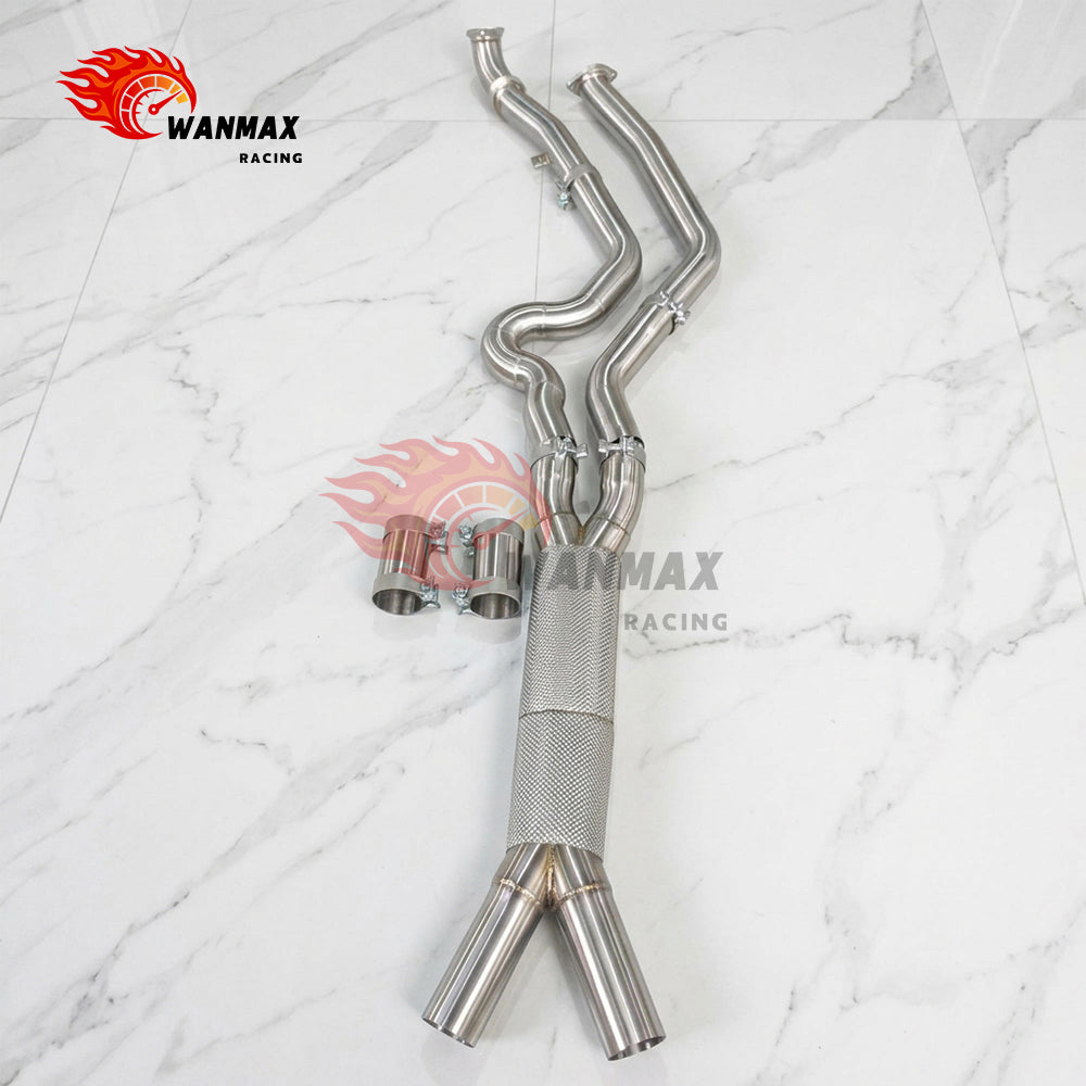 New Arrival Performance Exhaust Dual Mid Pipe Kit With Heat Shield for BMW G80 M3 S58 3.0L Turbo Racing Exhaust System