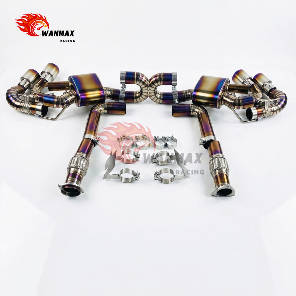 Lightweight Titanium Valved Catback Exhaust System with X-Pipe for Chevrolet Corvette C8 Stingray Z51 6.2L LT2 V8 2020+