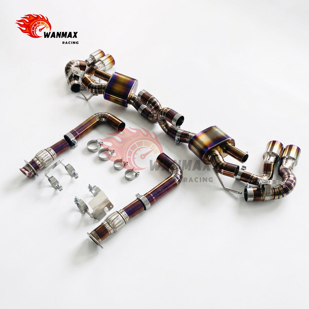 Lightweight Titanium Valved Catback Exhaust System with X-Pipe for Chevrolet Corvette C8 Stingray Z51 6.2L LT2 V8 2020+