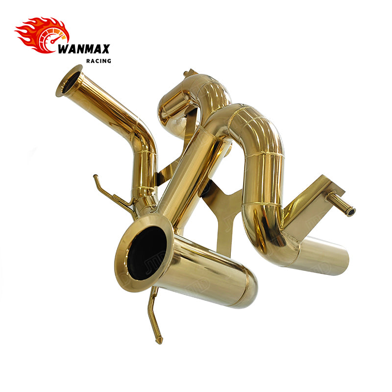 Gold Plated SS304 Rear Catback Exhaust for Lamborghini Aventador LP750-4 SVJ 6.5L NA V12 Supercar