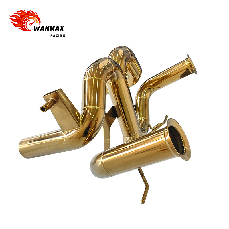 Gold Plated SS304 Rear Catback Exhaust for Lamborghini Aventador LP750-4 SVJ 6.5L NA V12 Supercar
