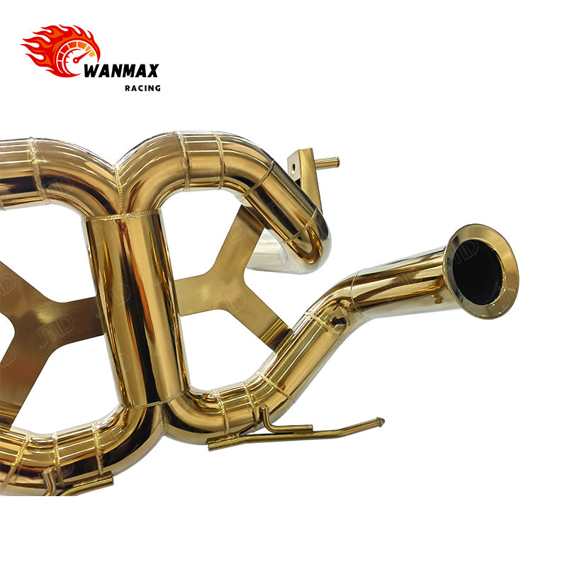 Gold Plated SS304 Rear Catback Exhaust for Lamborghini Aventador LP750-4 SVJ 6.5L NA V12 Supercar