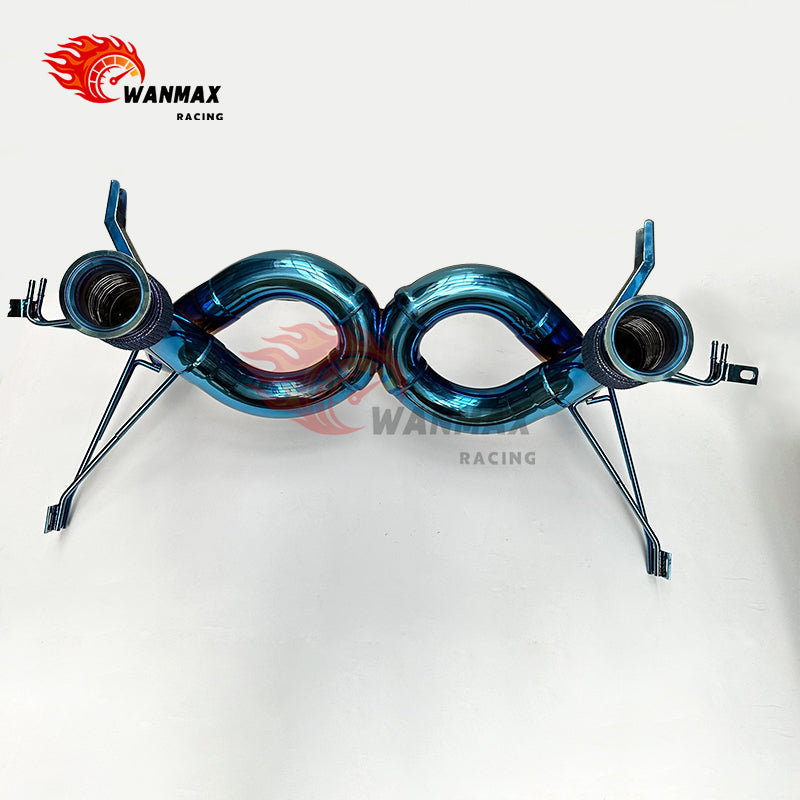 Direct Bolt‑On Electroplated‑Blue 304SS Exhaust System For Lamborghini EVO Racing Performance Upgrade