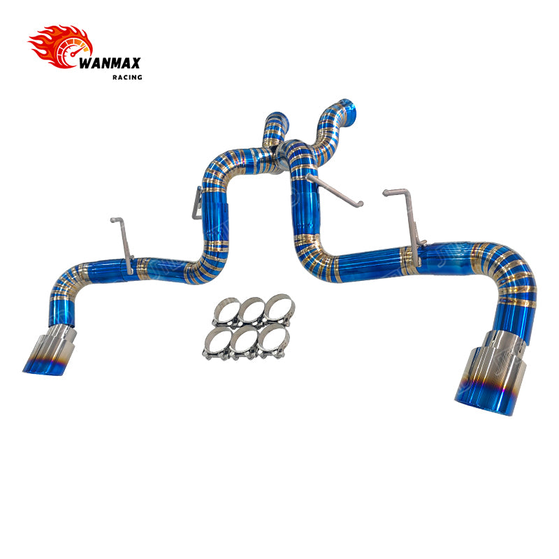 High Performance Titanium Exhaust System Catback for McLaren 540C 570S 570GT 3.8L V8 Full Titanium Straight Through with Dual Tips